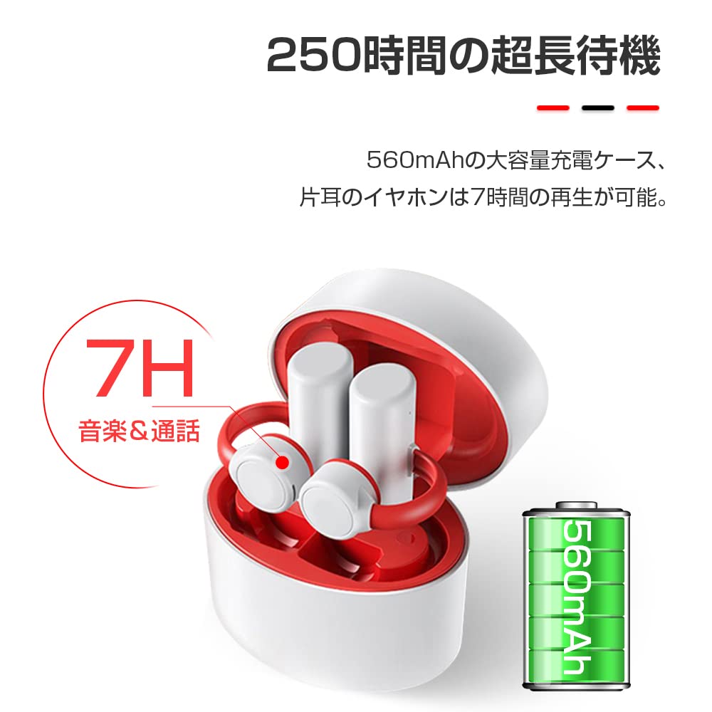 Bone Conduction Earphones New Bluetooth Ear Cuff Separate Left and Right Ear Wireless HiFi Sound CVC Noise Automatic 7 Hours of Charging Case