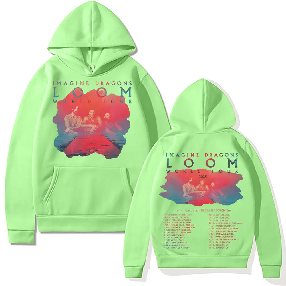 

Imagine Dragons Band Loom Tour 2025 Hoodie Women/Men Fashion Hip Hop Streetwear Trend New Loose Sweatshirt Creative Design Hoody 4XL