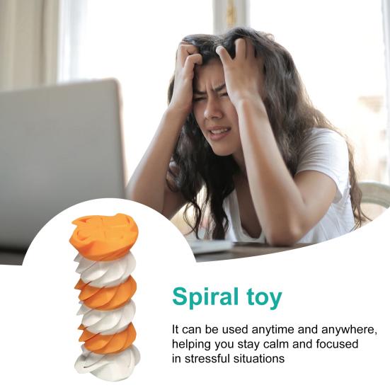 3D Printed Spiral Toy Vortex Thread Illusion Impossible Spiral Passthrough Sculpture Figurine Stress Relief Kids Adults Mini Spiral Fidget Toy