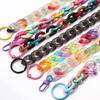 Colorful Acrylic Plastic Link Chain Keychain Creative Handmade Anti-lost Phone Key Ring For Women Girls DIY Jewelry Gifts