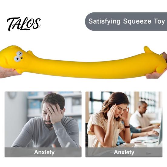 Chien Géant Gonflable à Presser, S'étire Longuement 35 cm Anti-Stress pour Enfants Adultes, Jouet Sensoriel Fidget Amusant pour Soulager l'Anxiété