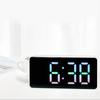Mirror Clock Snooze Alarm Digital Timer Large Led Display Date Temperature Mute-