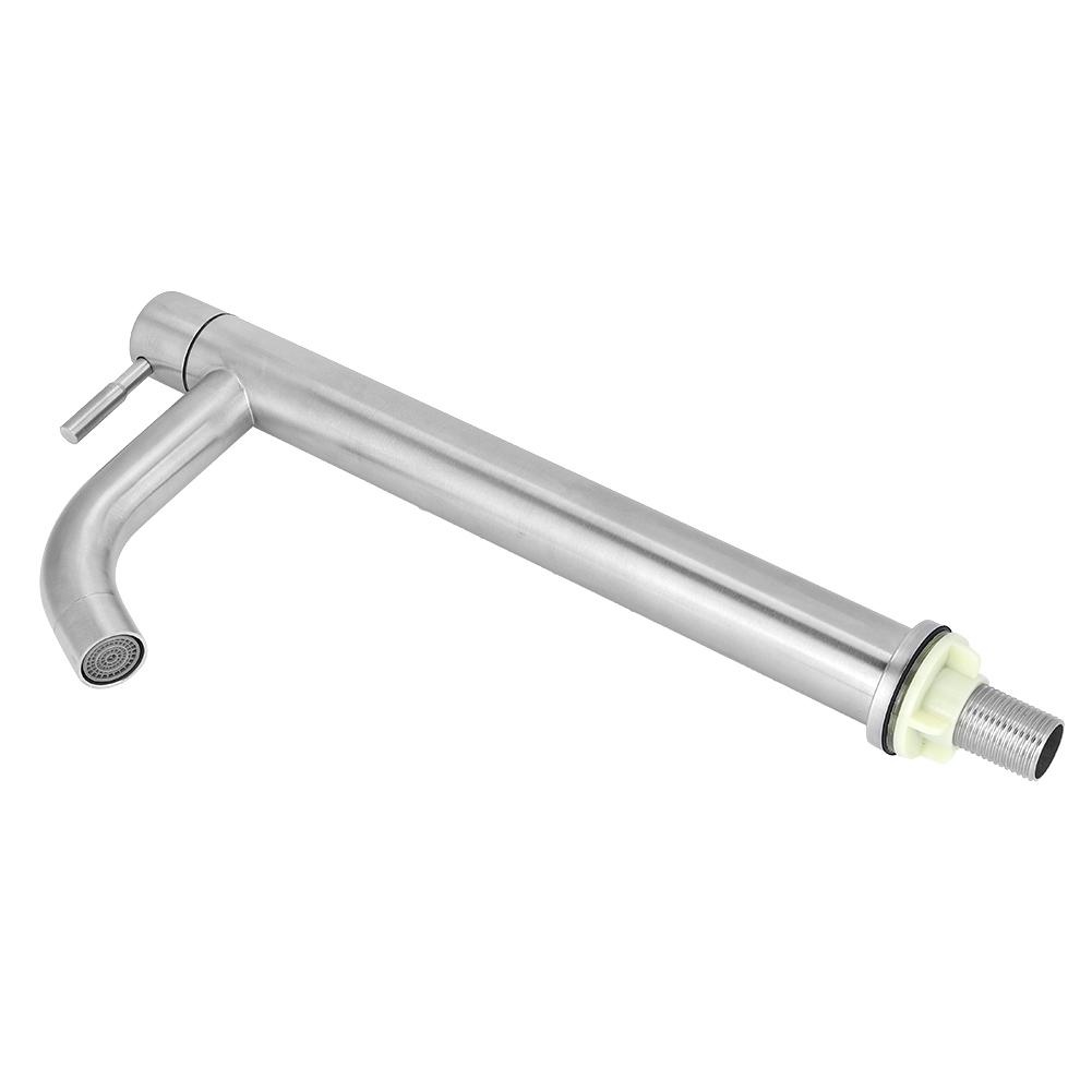 G1 2in Thread Stainless Steel Single Cold Sink Faucet Washbasin Water Tap for Bathroom Kitchen
