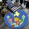 Rainbow Brite2,Round Area Rug,Carpet Rug for Living Room Bedroom Sofa Playroom Decor,Non-slip Floor Mat