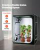 Indoor Grow Zelt Kit, 150 x 150 x 200cm, Indoor Pflanzenzelt mit Vollspektrum LED Grow Light & Belüftungssystem, 600D Hochreflektierendes Mylar, Anbau
