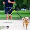 Dog Walking Leash Wear-resistant Running Traction Rope Adjustable Elastic Waist Belt Strap Reflective Leash for