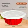3000ml Disposable Round Takeaway Food Containers with Clear Lids