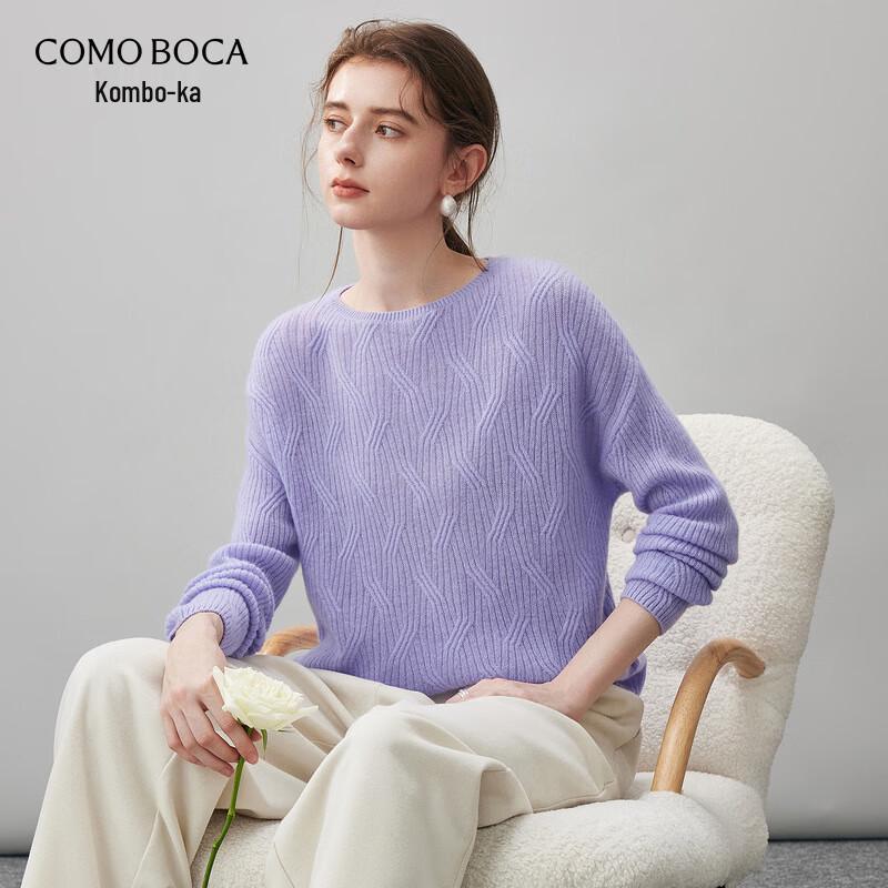 

COMONBOCA Women s 100% Cashmere Loose Cable Knit Sweater M