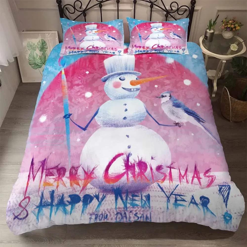 

Comforter 100% High Quality Bedding Set Queen Size Merry Christmas S Cute Cartoon Bedclothes Happy New Year F96. Comforter (quilt)-EU Single(135*200cm)3pcs