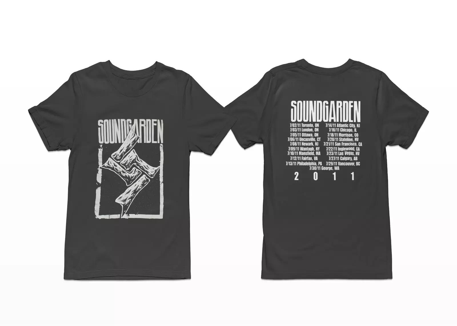 Soundgarden Band 2011 Tour Concert Double Sided T Shirt Full Size S-5XL S разноцветный