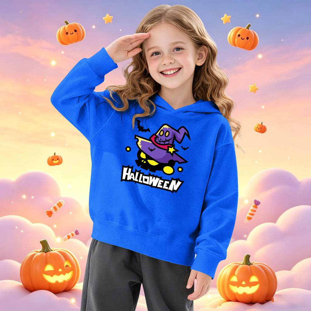 Boys' Printed Hooded Long Sleeve Sweatshirt for Casual Sports and Daily Wear