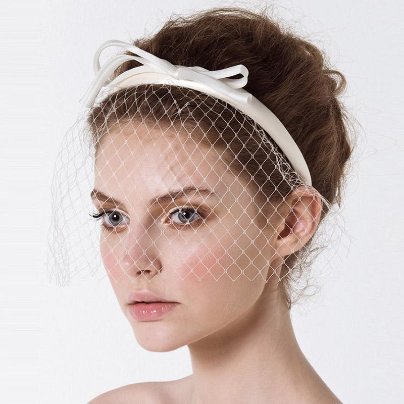 1PC Retro Veil Headband Bridal Headpiece Birdcage Fascinator Mesh Netted Headwear
