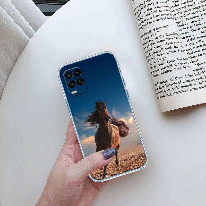 Fine Horse Transparent Phone Case for Motorola Moto Edge Plus G200 G23 E13 E15 E20 E30 G62 G71 G72 G75 G24 G15 Power