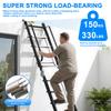 8 Step Ladder with Anti-Slip Pedal Folding Step Stool 330 Lbs Capacity with Convenient Handrail for Home Kitchen Office Garage