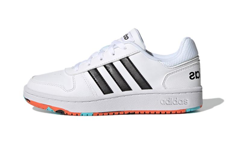 adidas neo Hoops 2.0 White Black Kids H01539 28