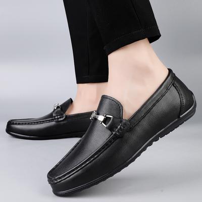 New Casual Male Work Shoes Men's High Quality Genuine Leather Loafers Handmade Men Walking Shoes Moccasins Walking Men Flats