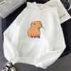 Funny Capybara Kawaii Cartoon Print Women Hoodies Hip Hop Clothes Hooded Sweatshirts Streetwear Hoodie Female Hoody