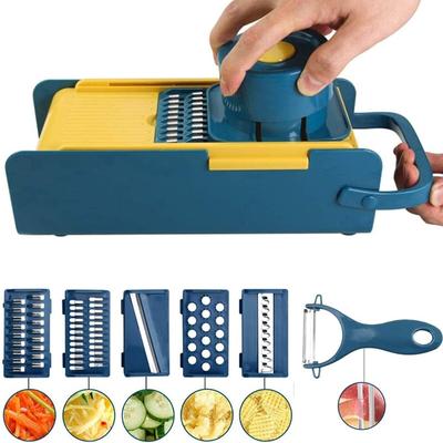 Macchina per tagliare le verdure 6 in 1, grattugia per patate per uso domestico, pelapatate e frutta multifunzionale, affettatrice per carote regolabile