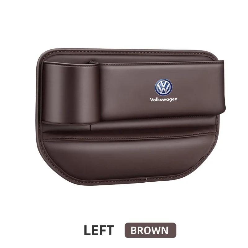 Multifunction Leather Car Seat Organizer Box Gap Filler With Cup Holder For Volkswagen VW GTI Rline R Polo Passat Magotan Tiguan