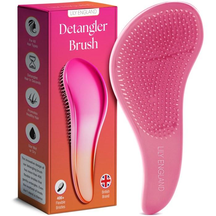 Lily England Detangling Brush (Pink/Orange) 1 Count