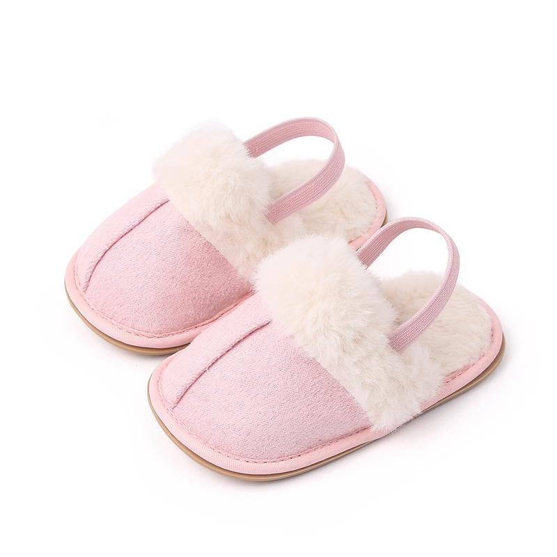 Winter and Autumn Baby Girl Boy Cotton Mop TPR Sole Anti Slip Solid Three Colors Warm Newborn Toddler Shoes First Walkers BC2345