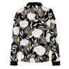 Women's Retro Street Lazy V,neck Long Sleeve Button Floral Print Pullover Top