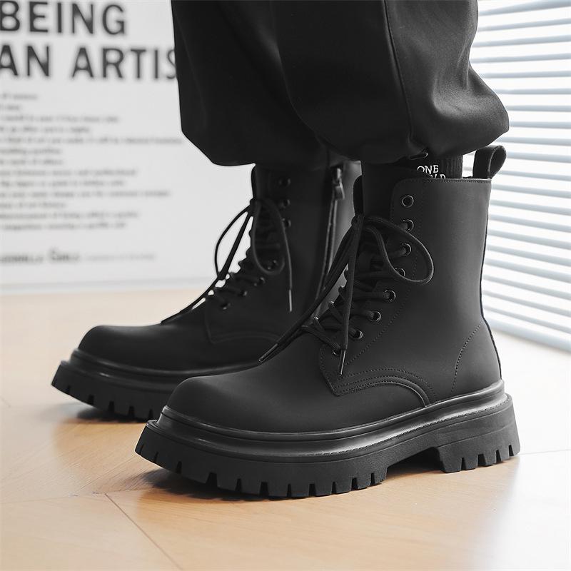 Autumn and winter 2024 new Martin boots men's British style high-top thick-soled heightening tooling locomotive men's boots 2868-J