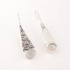 Natürlicher Selenit Edelstein 925 Sterling Silber Schmuck Handgemachte Ohrringe 1,9" EE-165-39
