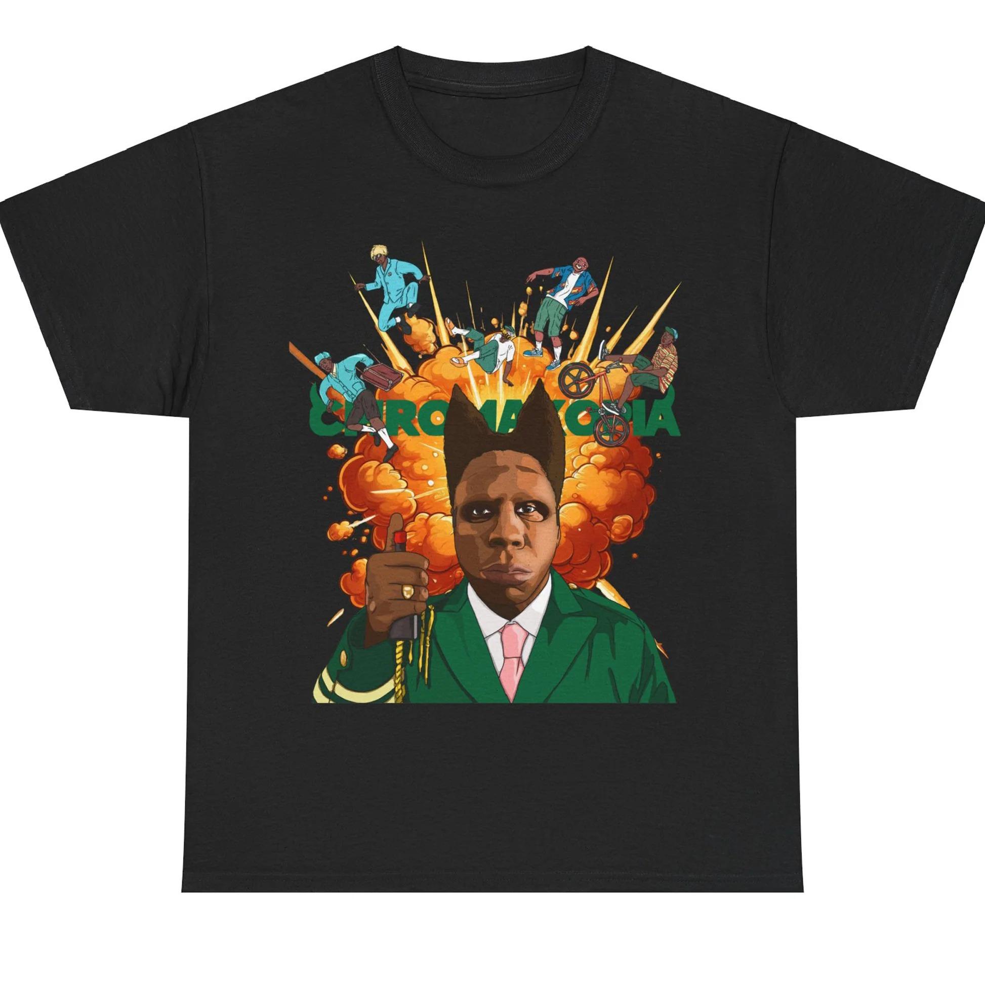 

Tyler The Creator album graphics 100cotton unisex shirt Summer fashion Unisexs Y2k hiphop style Short sleeve Tshirt fan gift M