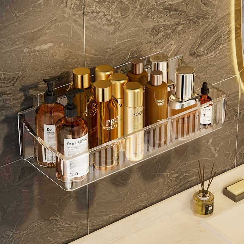 Cosmetics Storage Rack Punched Bathroom Storage Rack Wall-mounted Toilet-free Storage Box In Front of The Sink