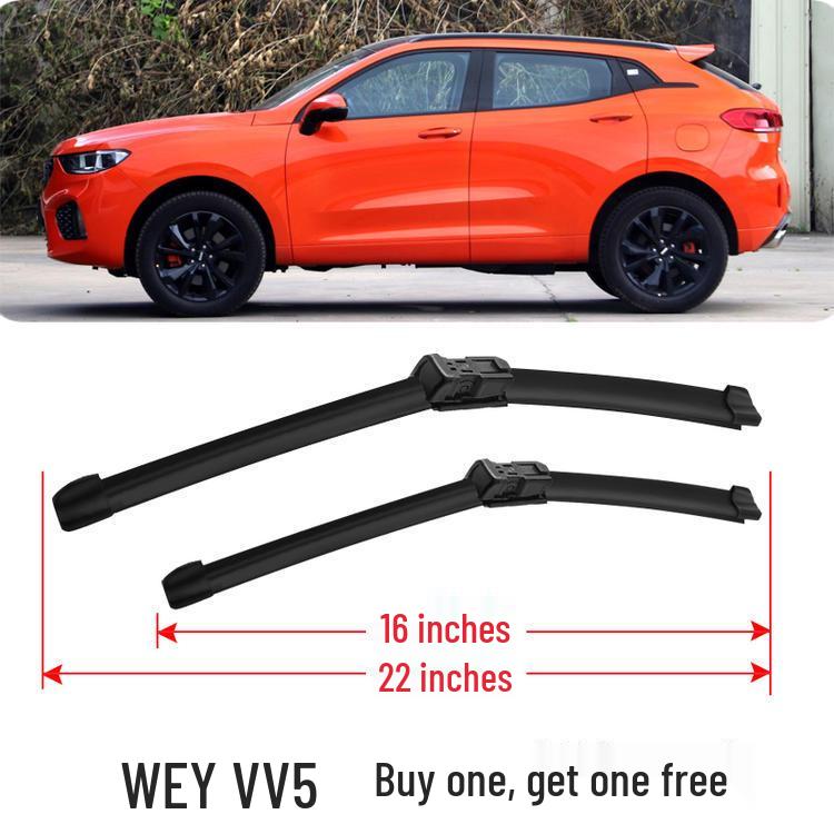 Wey VV5 VV6 P8 Frameless Front Wiper Blade & Quiet Rear Wiper Accessory