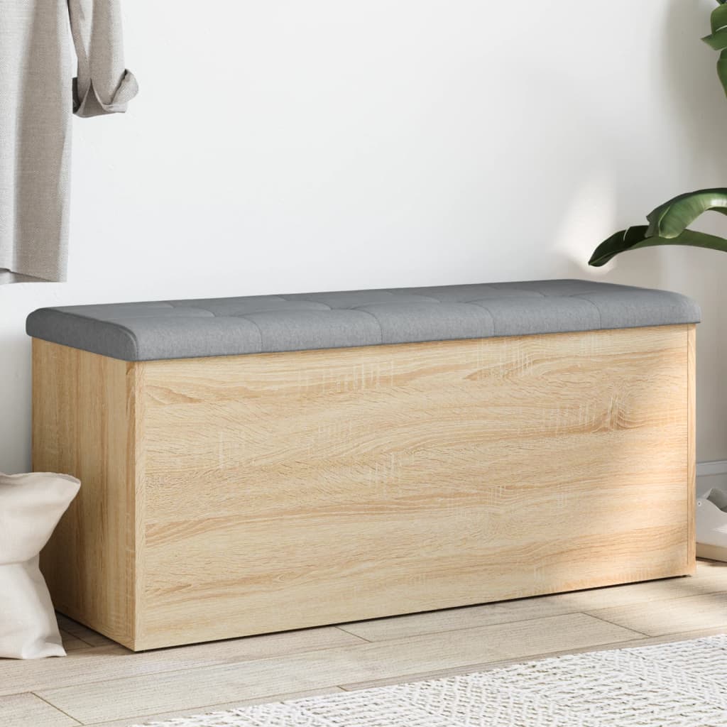 Vidaxl Banco Con Almacenamiento, Roble Sonoma, 102X42X45 Cm