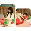 Strawberry Plush Toy Eco-friendly No Odor Easy To Clean Cute Cartoon Fruit Soft Stuffed Doll Pillow Cushion