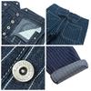 YUMISHE Wabash Stripe Work Vintage Denim Casual Size XL Men's Pants, Style, Bottoms, Navy,