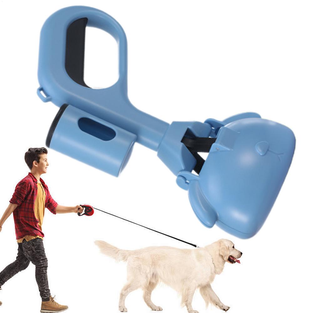 

Pooper Scooper Non-Breakable Dog Poop Scooper With Bag Pet Supplies For Puppy Training Horse Stalls Outdoor Indoor Walking синій