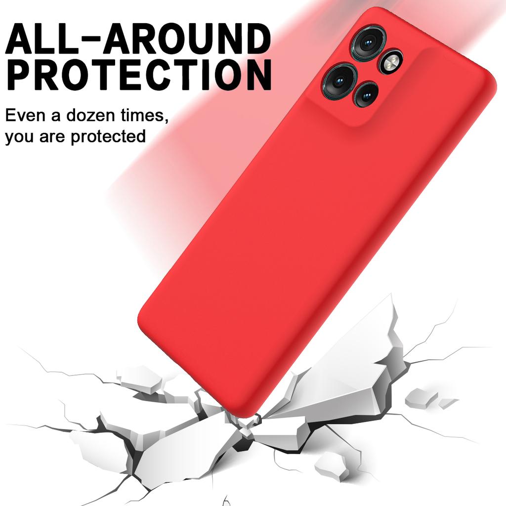 For Motorola Edge 50 Neo 5G/Moto S50 5G/Thinkphone 25 5G Case Liquid Silicone Anti-Scratch Phone Cover with Hand Strap