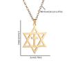 European and American Simple and Fashionable Six Point Star Series Mens Necklace Stainless Steel Electroplating and No Loss of Color Couples