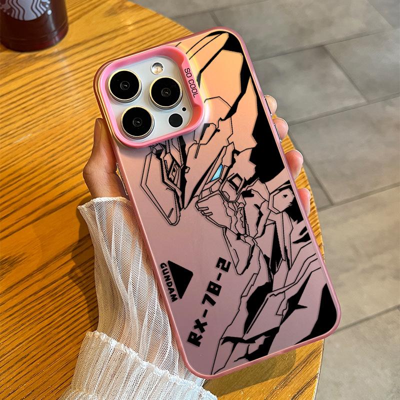 Gundam Line Draft pro IPhone1 6pro Max 15plus Barva Stříbrná 14 Pouzdro na Mobilní Telefon 13 pro Apple 12 Ochranné Pouzdro