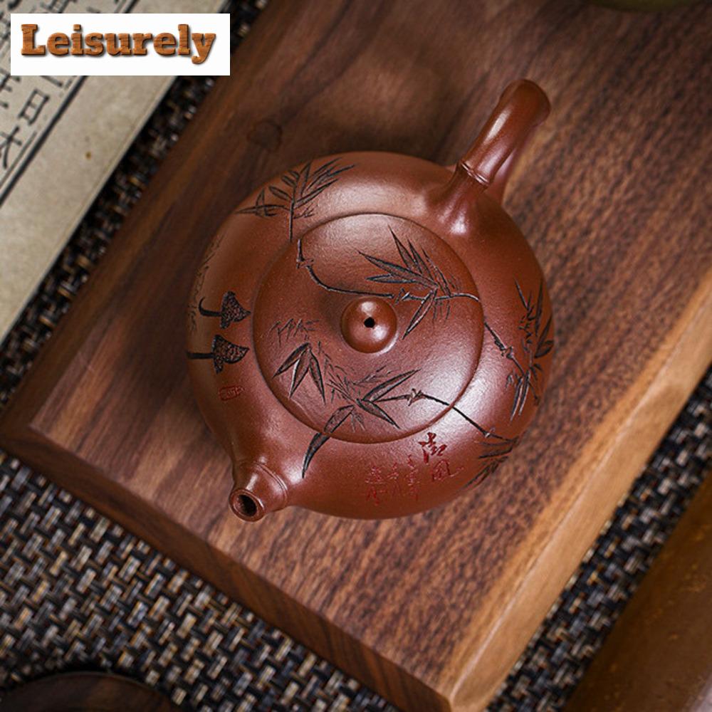230ml Authentic Yixing Purple Clay Teapot Master Handmade Xishi Kettle Custom Beauty Tea Infuser Chinese Zisha Accessories Gift