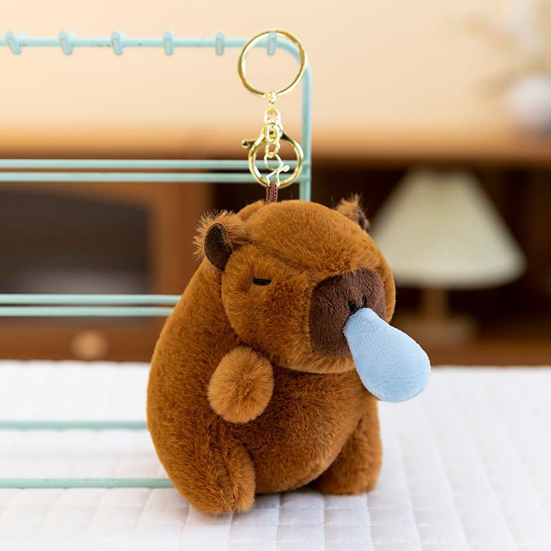 

Capybara Plush Toy Keychain Accessory Figure Animal Pendant Gift Decoration Brown Snot