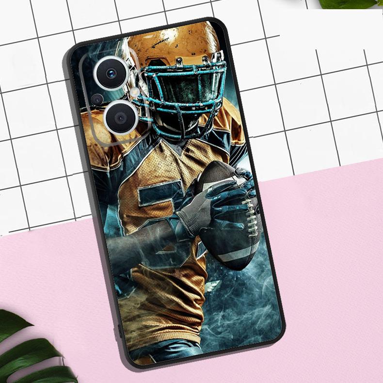 American Football Case For OPPO Reno 11 12 13 F 8T 7 8 10 Pro OPPO Find X8 Pro X3 X6 Pro X5 Lite Cover Coque
