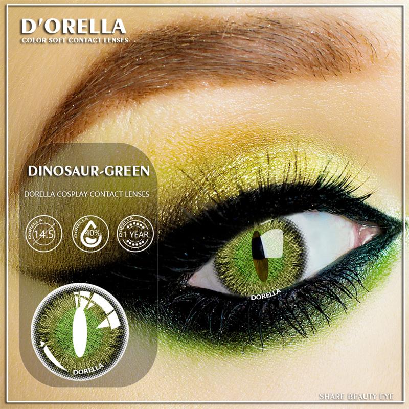 D'ORELLA 1 Paar DINOSAUR Eye Cosplay weiche Kontaktlinsen für Augen Halloween Crazy Contacts Cosmetic Contactlen