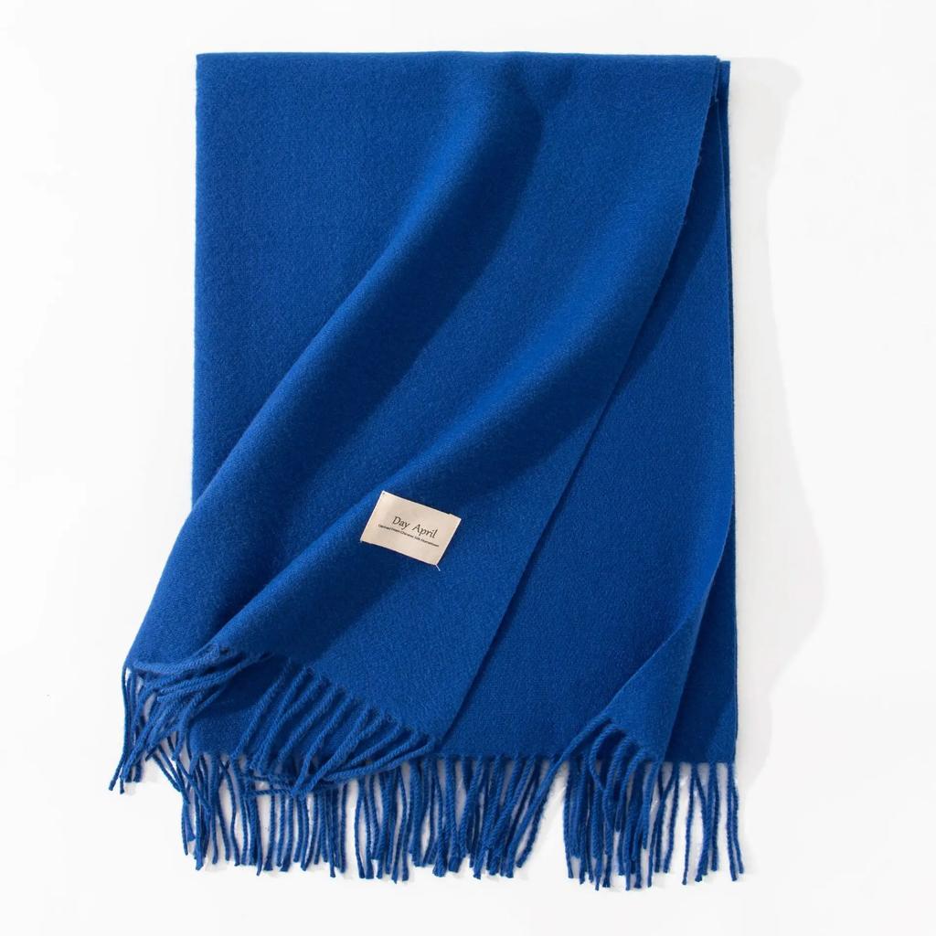 Winter Cashmere Scarves Women Warm Shawls Wraps Solid Colors Neckerchief Men Scarf Fashion Hijab Stoles Pashmina With Tassels