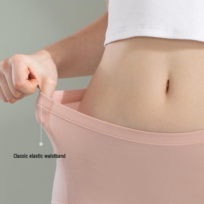 Women's Mid-High Waist Modal Cotton Triangle Panties - Comfortable, Breathable Underwear for Autumn/Winter