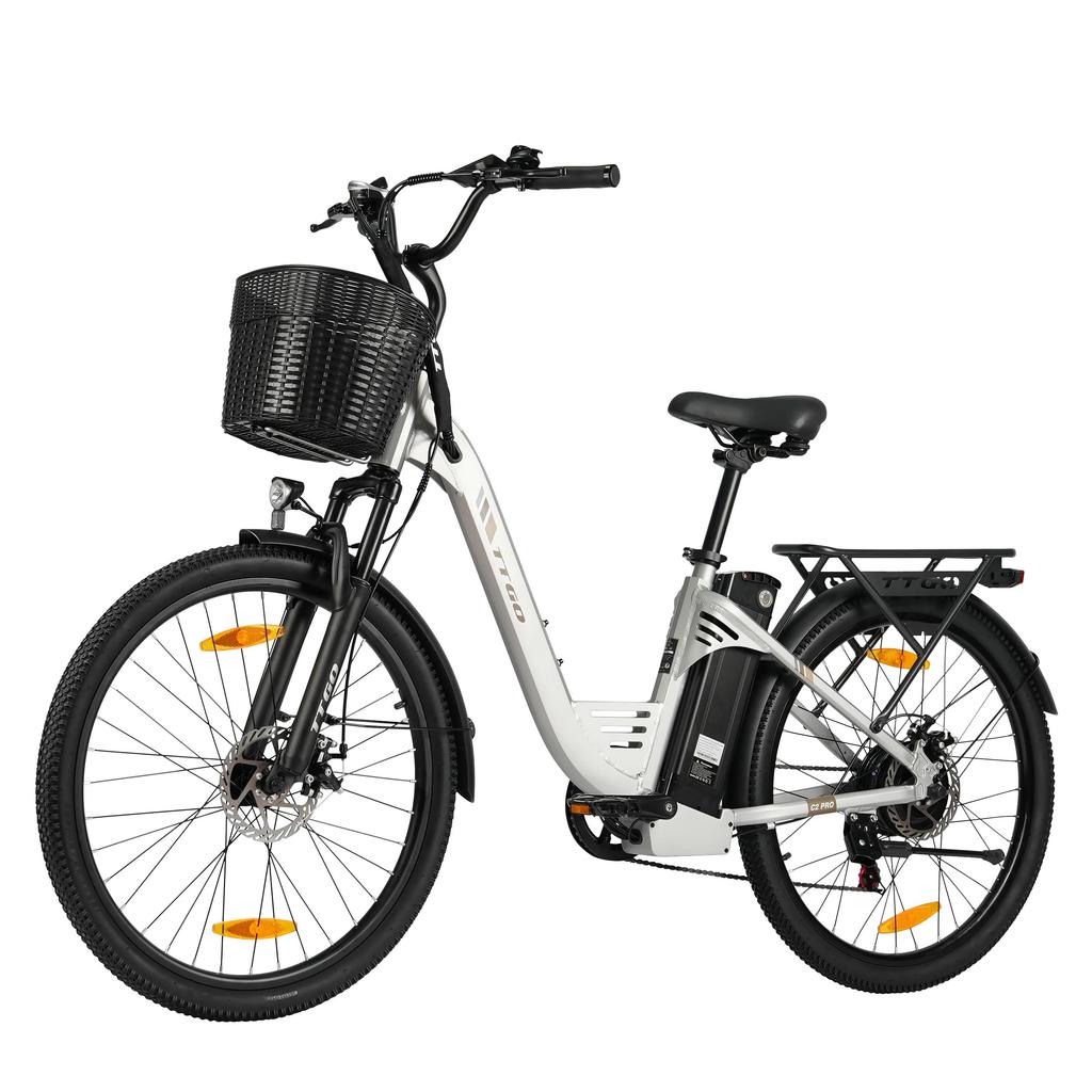 TTGO C2 Pro City Commuting Electric Bicycle 36V18AH Battery 26 Inch Mountain Tires 25KM/H Top Speed E-Mountain Bike