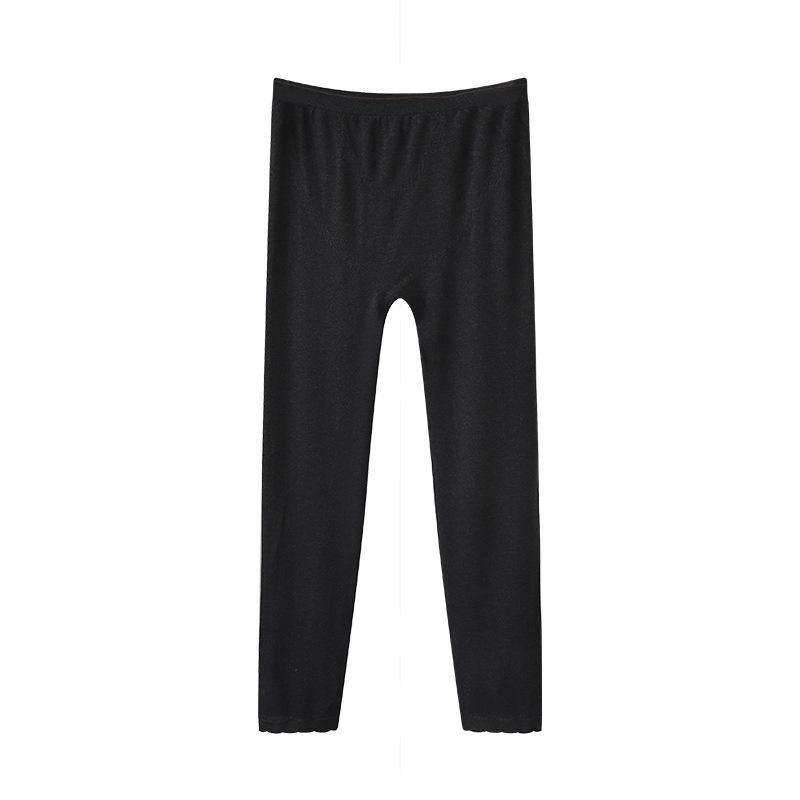 Women's Large Seamless Autumn Trousers - Japanese Style, Silk Acrylic, Warm & Cold-Proof Bottoming Pants