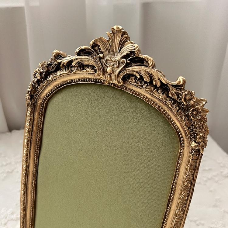 Vintage Inspired Earring Necklace Display Stand Flannel Lined Resin Frame Jewelry Organizers For Home Store Decoration