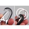 Metal Waist Buckle Double Ring  Keychain Bottle Opener Key Chain Car Key Holder Car Keychain