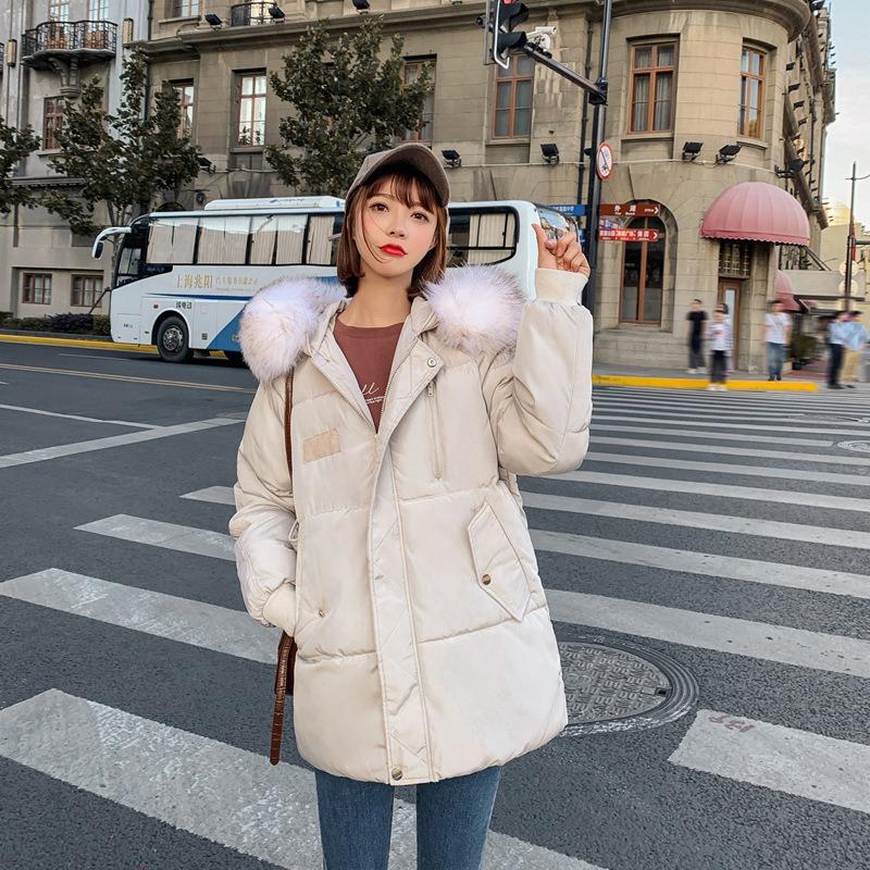 Deal with Winter Clothes, New Big Fur Collar Cotton Clothes, Short Cotton Clothes, Women's Loose Thickened Bread Clothes Jacket