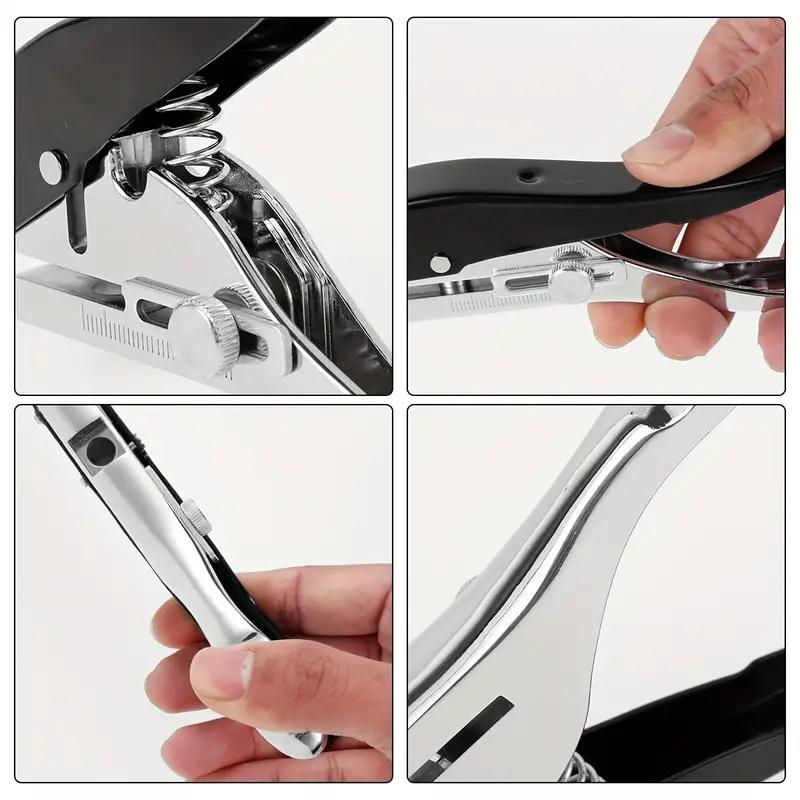 1 Set Single Hole Punch 8/10 MM Hole Edge Banding Punching Pliers Handheld Paper Hole Punch With Scale Heavy Duty Hole Puncher